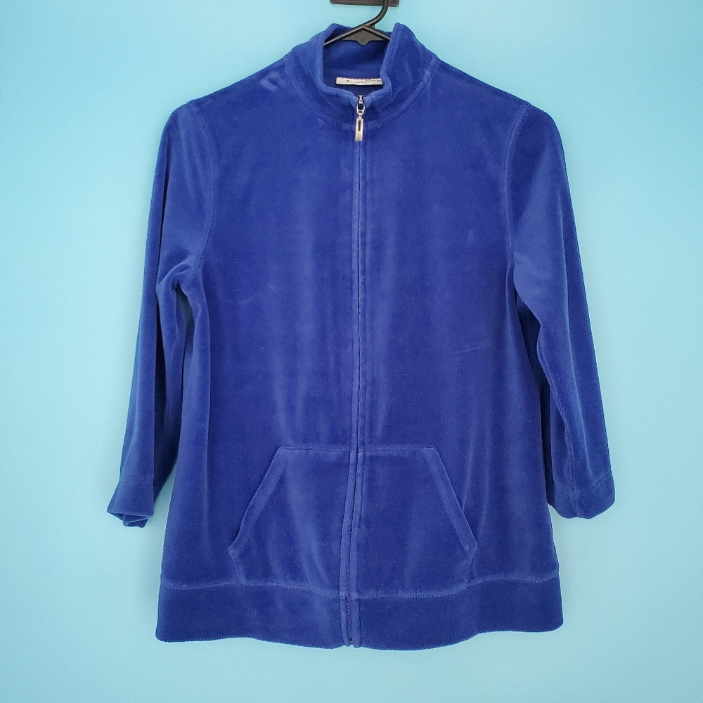 Studio Works Jacket Size Petite Small (PS) Velvet Blue